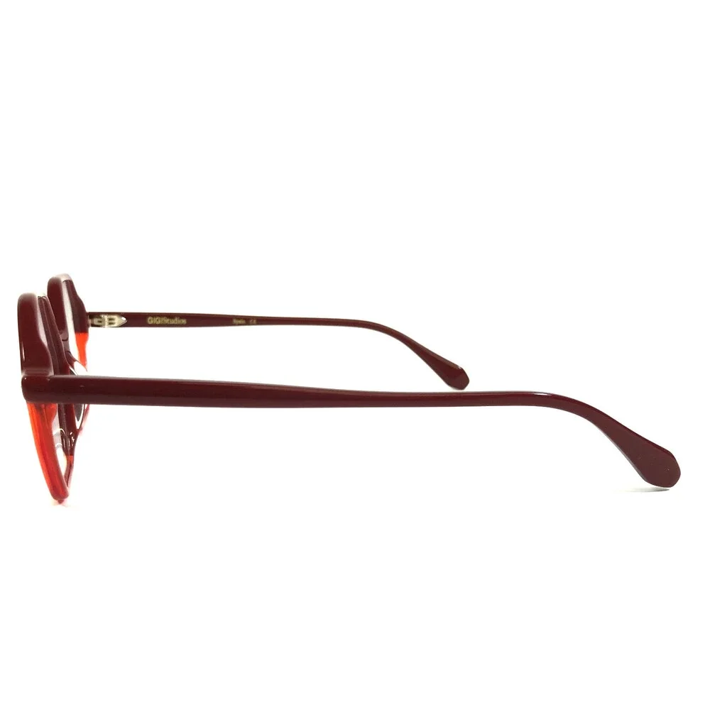 Gigi Studios Eyeglasses Frames ZOE 6603/0 Red Heptagonal Full Rim 50-15-135